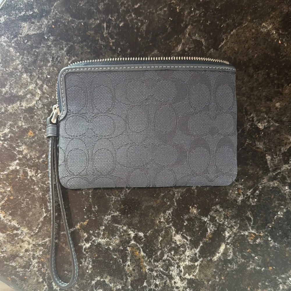 Coach Dark Denim Wristlet - Picture 3 of 3